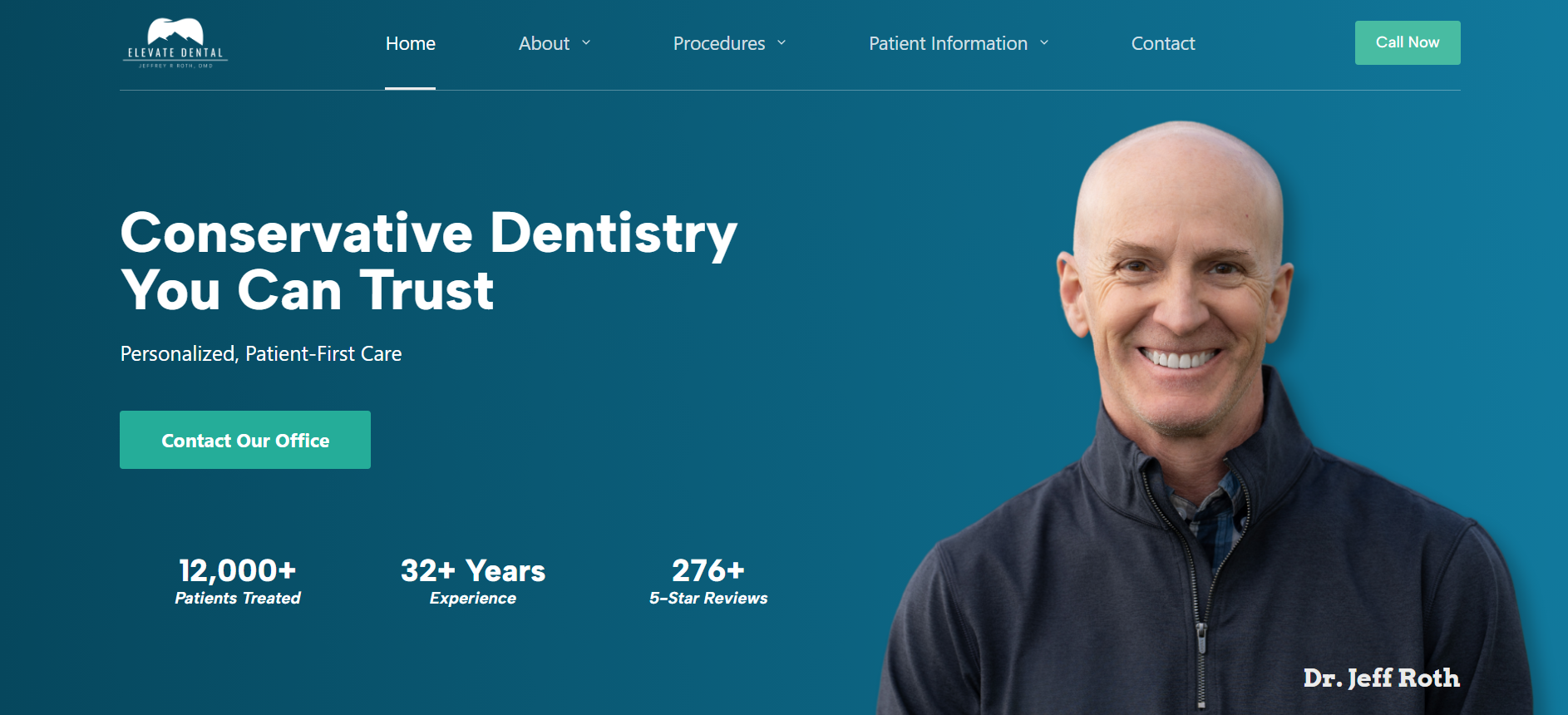 Elevate Dental Studio website